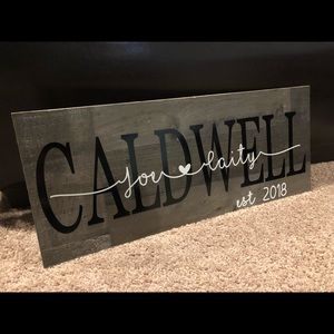 Personalized Wedding Couple Names Sign Board Gift